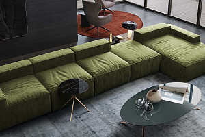 Диван Фри зеленого цвета для гостиной на заказ 